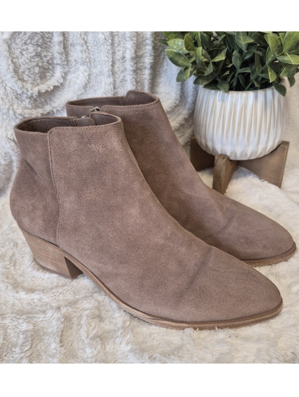 Thursday Boot Co Downtown Ankle Boot Rose Brown Suede Zip Up Western Boho Sz 10 - Picture 2 of 13
